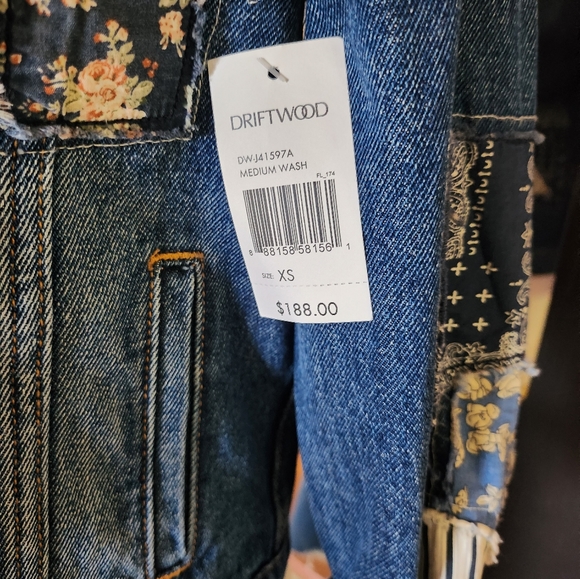 DRIFTWOOD Patchwork Denim Jacket NWT - Picture 4 of 8